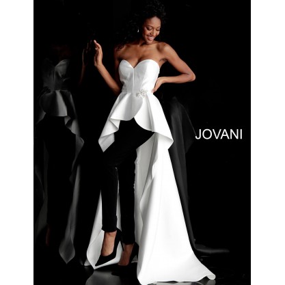 Jovani Two Piece with Overskirt Prom Pantsuit 66852