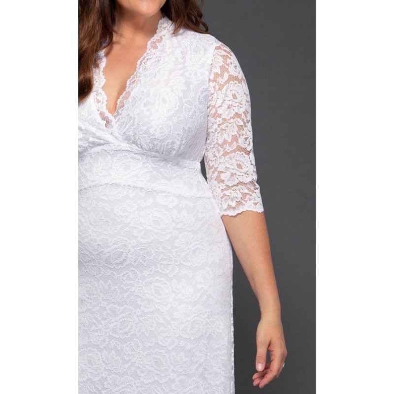 Kiyonna Luxe Lace Wedding Short Dress