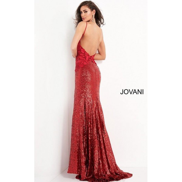 Jovani Prom Long Spaghetti Strap Formal Dress 06426