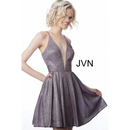 Jovani Fit and Flare Cocktail Dress with Pockets 2173