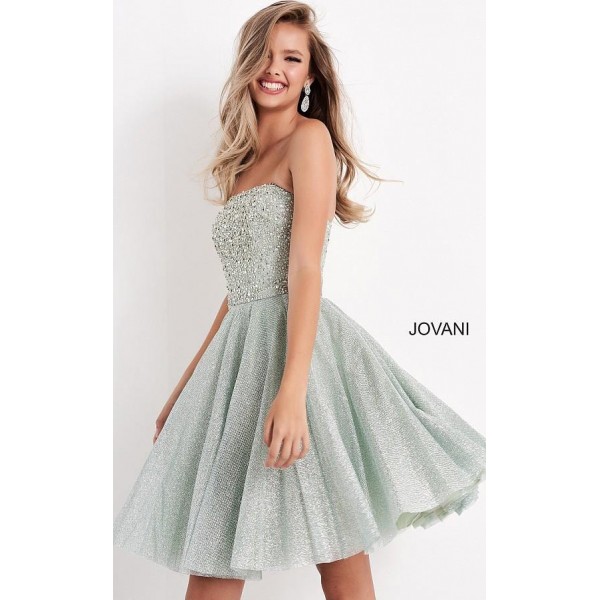 Jovani Prom Strapless Homecoming Dress K04445