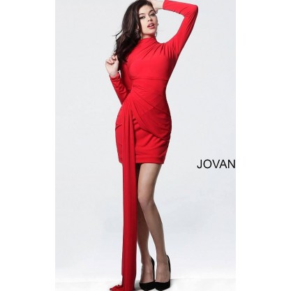 Jovani Long Sleeve Formal Cocktail Dress M3362