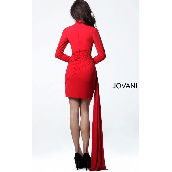 Jovani Long Sleeve Formal Cocktail Dress M3362