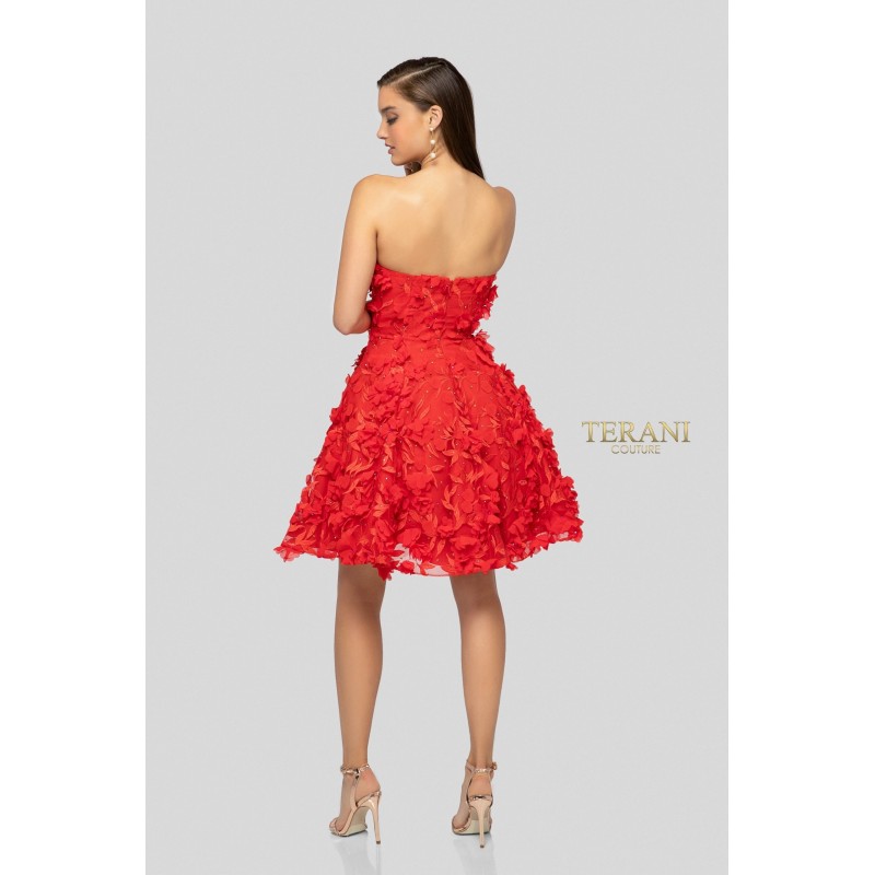 Terani Couture Short Strapless Dress 1911P8057
