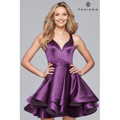 Faviana Sleeveless Short Prom Dress S10161