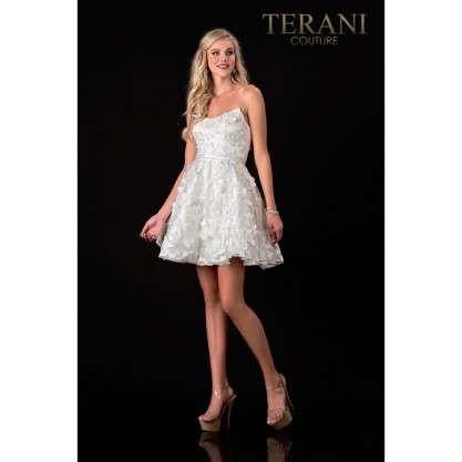 Terani Couture Strapless Short Prom Dress 2111P4246
